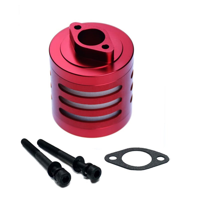 FLMLF Air filter Set for 1/5 RC Hpi Baja Rovan King Motor 5B 5T 5SC FG GoPed (red) - Image 1
